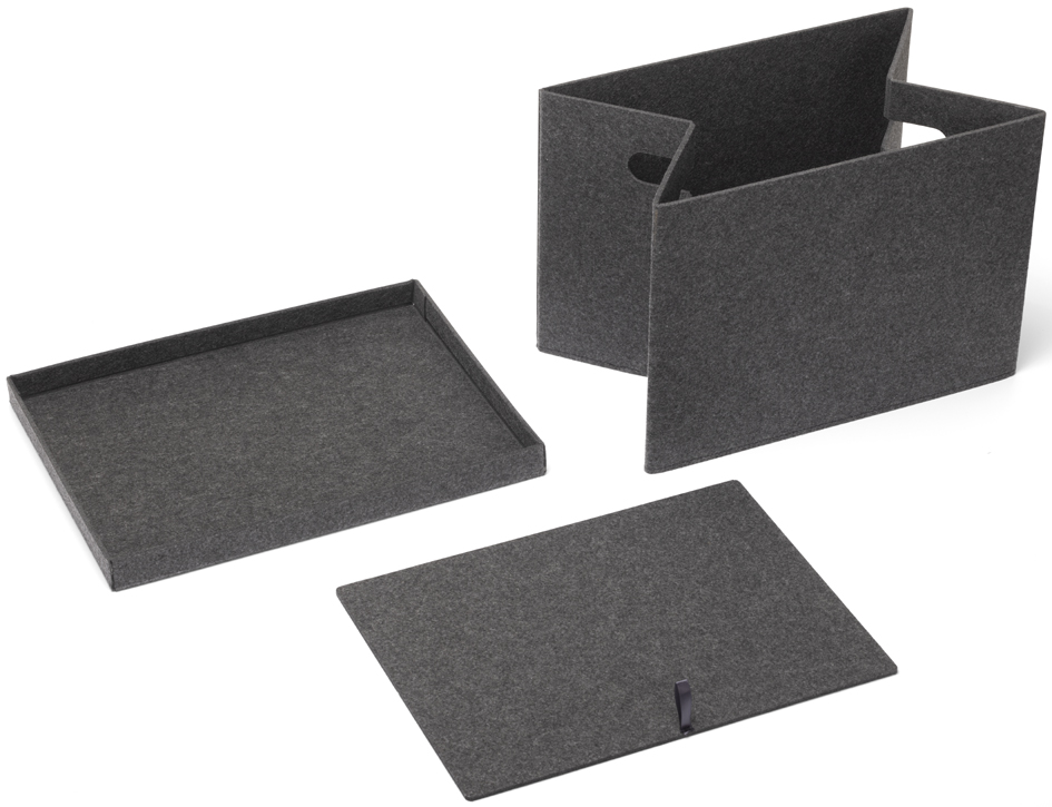 Boîtes de rangement, feutre