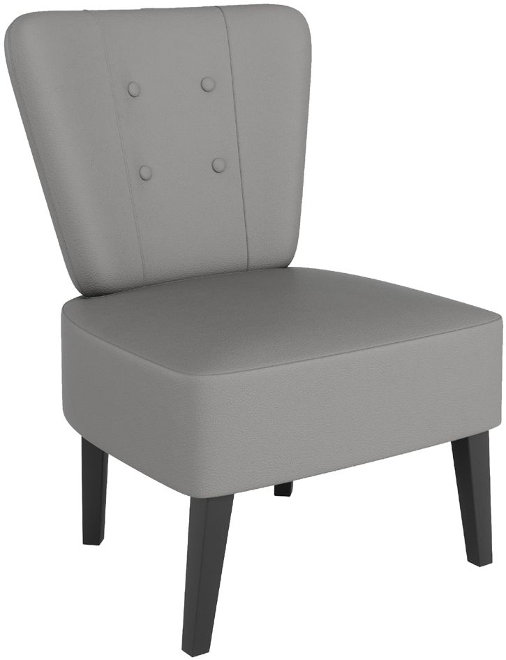 PAPERFLOW Fauteuil visiteur Brighton, simili cuir, gris