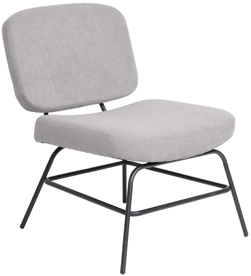 PAPERFLOW Fauteuil visiteur CURVE, gris