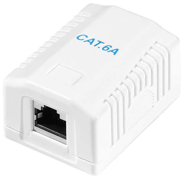 Prise cat. 6A avec boîtier en saillie, 1x RJ45