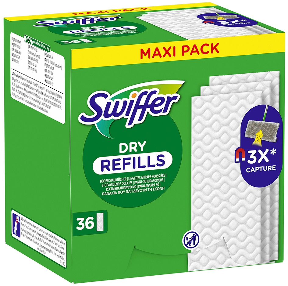 Swiffer Serpillère sèche, pack de recharge de 18