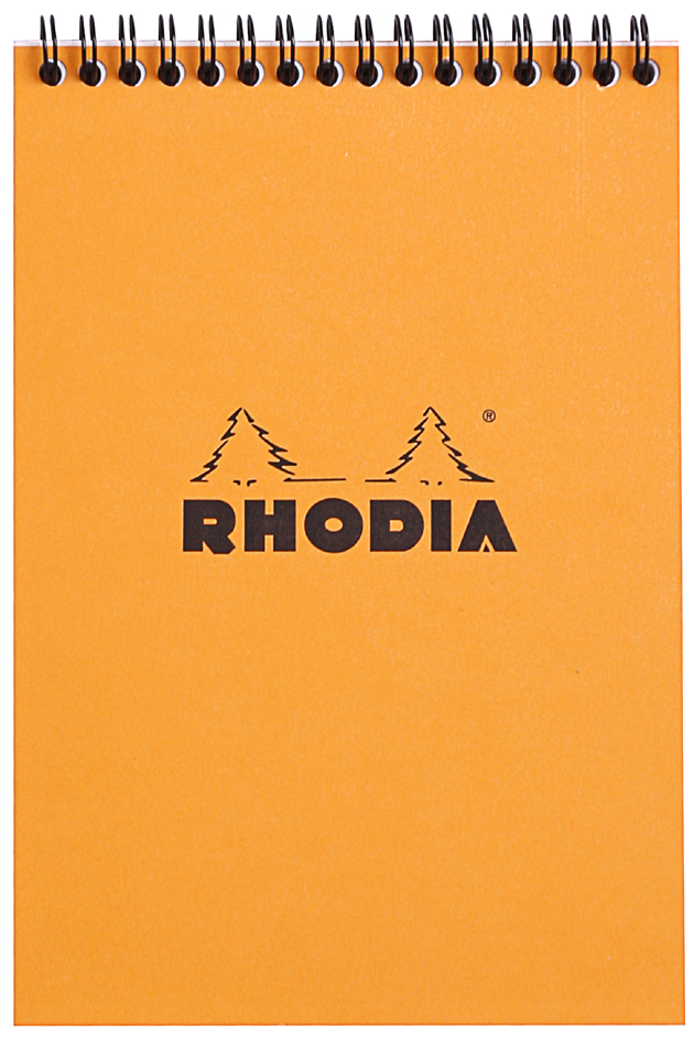 RHODIA Bloc spiralé No. 16, format A5, quadrillé 5x5, orange