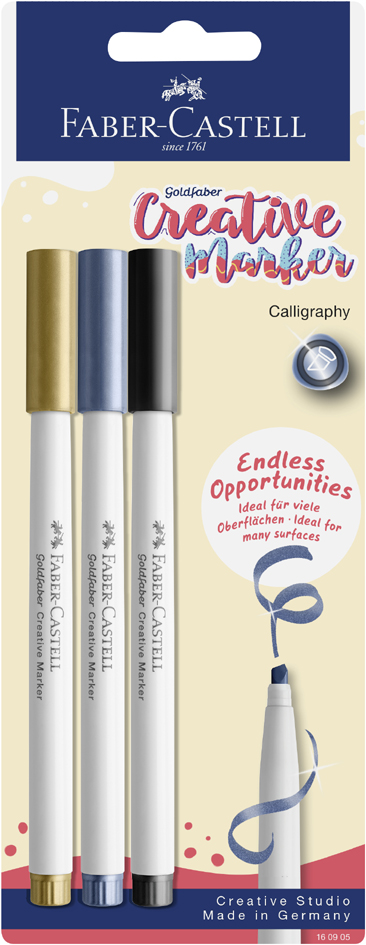 FABER-CASTELL Creative Marker GOLDFABER, blister de 3