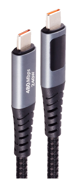shiverpeaks Câble données & charge USB-C 2.0, écran, 0,5 m