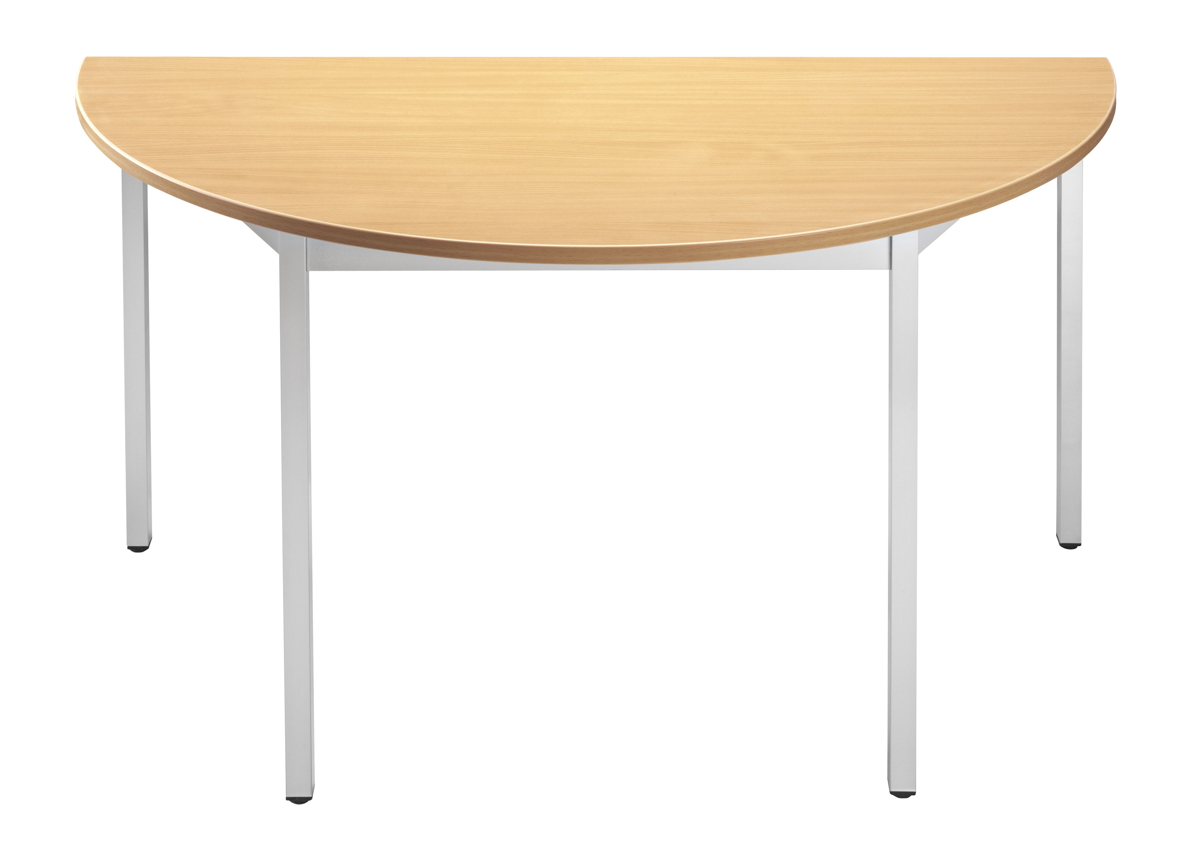 Visuel de référence: Table de réunion modulaire, demi-rond, hêtre