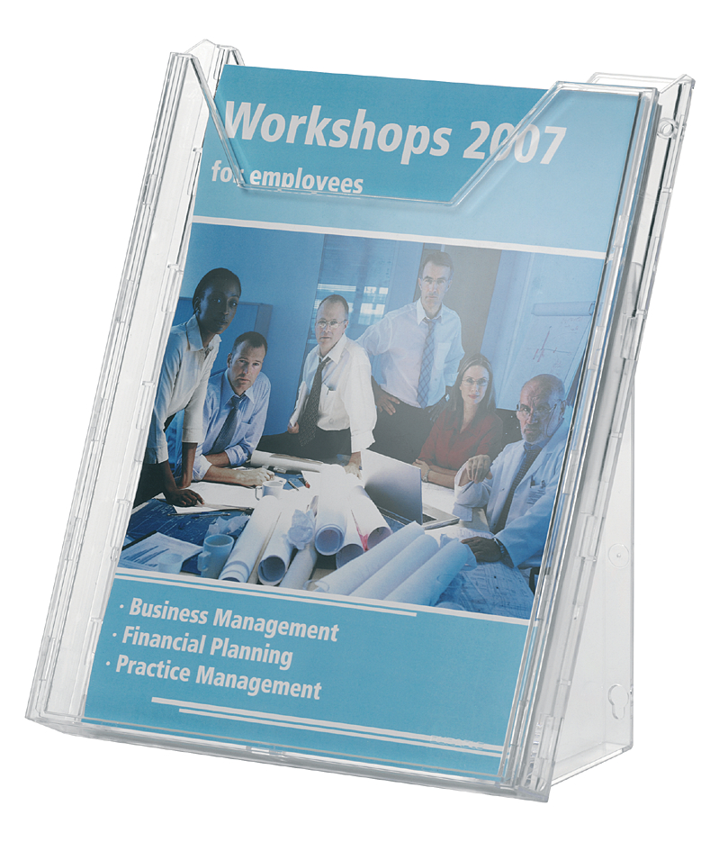 Système de porte-brochures COMBIBOXX A4, exemple d'application