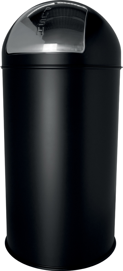 Poubelles, couvercle à poussoir