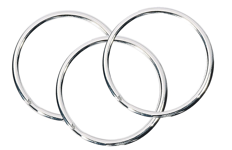 WEDO Anneaux porte-clés en métal, diamètre: 20 mm