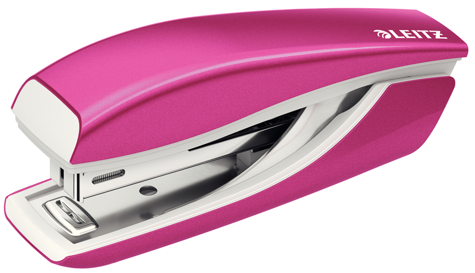 LEITZ Agrafeuse Mini Nexxt WOW 5528, en boîte, rose métal