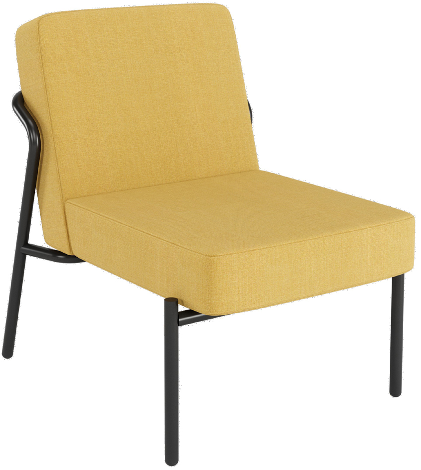 PAPERFLOW Fauteuil visiteur MEDSO KLASSIK S, tissu, jaune