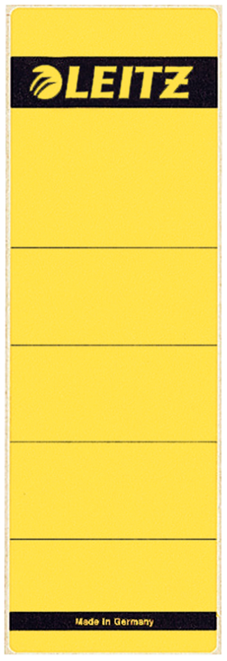 LEITZ Etiquette pour dos de classeur, 61 x 192 mm, jaune