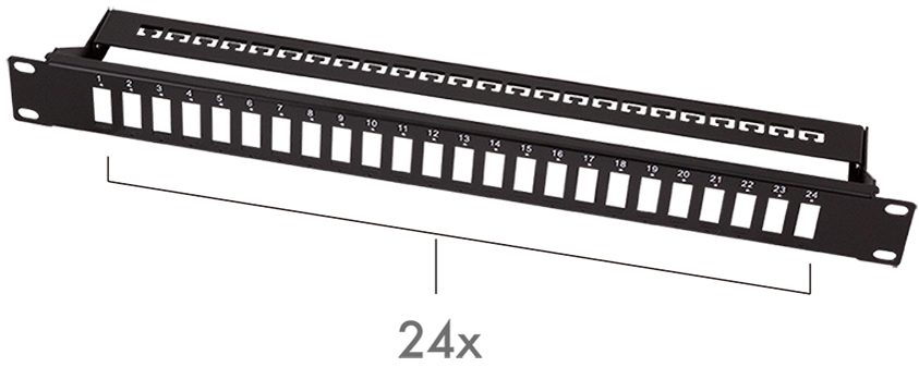 LogiLink Panneau de brassage fibres optiques 19', noir