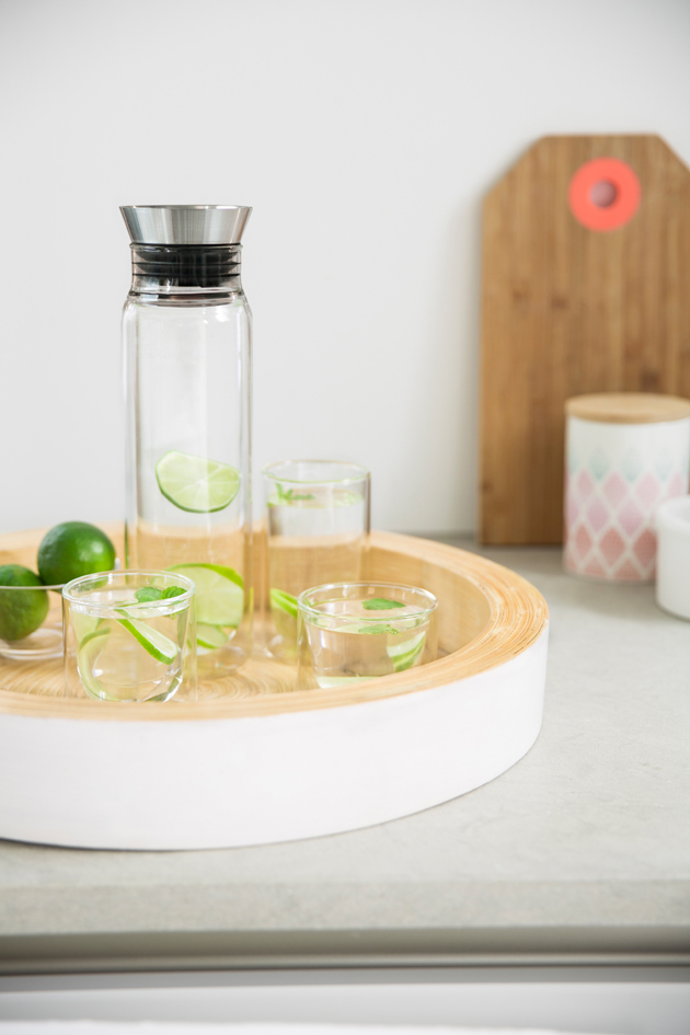 alfi Carafe en verre FLOWMOTION, à double paroi, 0,75 litre 0,75 litre acier inoxydable / transparent