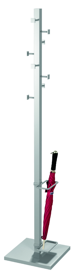 kerkmann Portemanteau sur pied Slimline, 8 crochets, gris