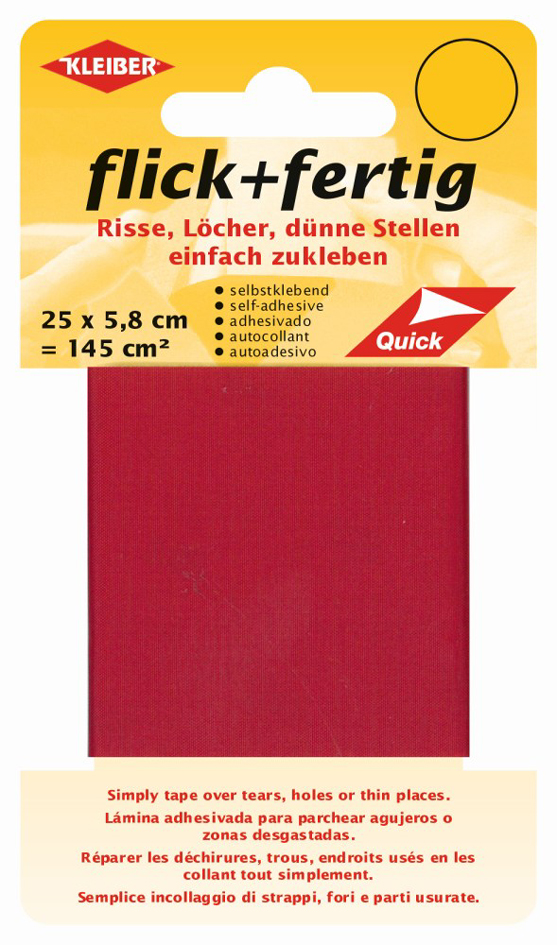 KLEIBER Set de réparation Flick + Fertig, rouge clair