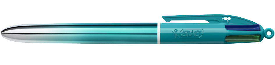Visuel de référence : stylo seul, bleu vert scintillant