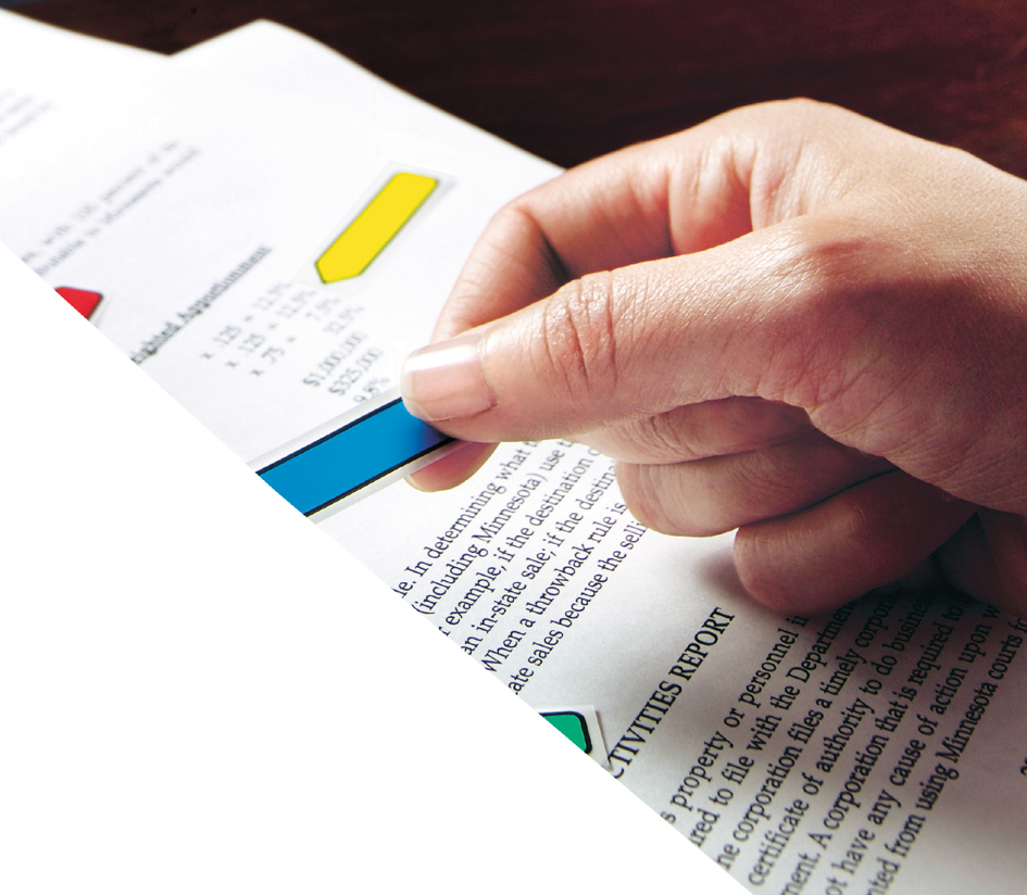 Index repositionnable, flèche