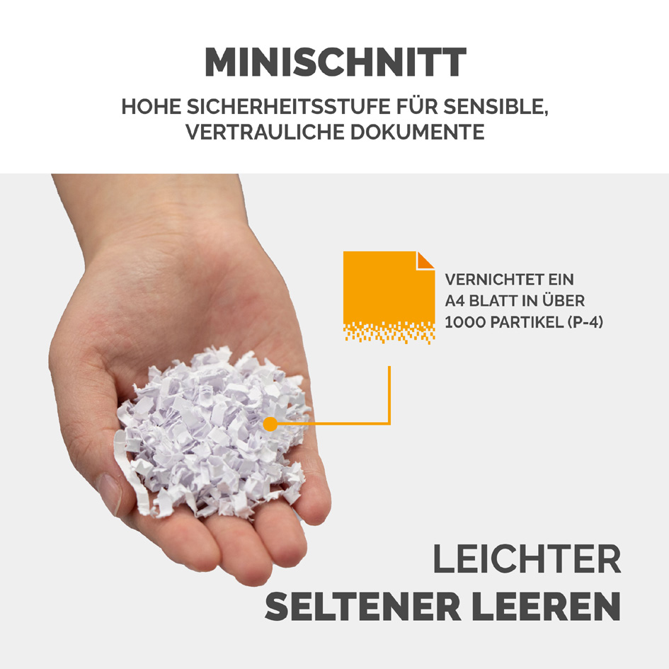 Visuel de référence : Mini-coupe, niveau de sécurité élevé pour les documents sensibles
