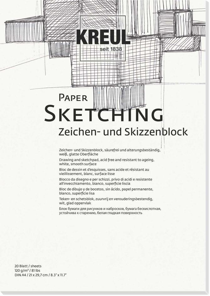 KREUL Bloc pour artistes Paper Sketching, A3, 20 feuilles