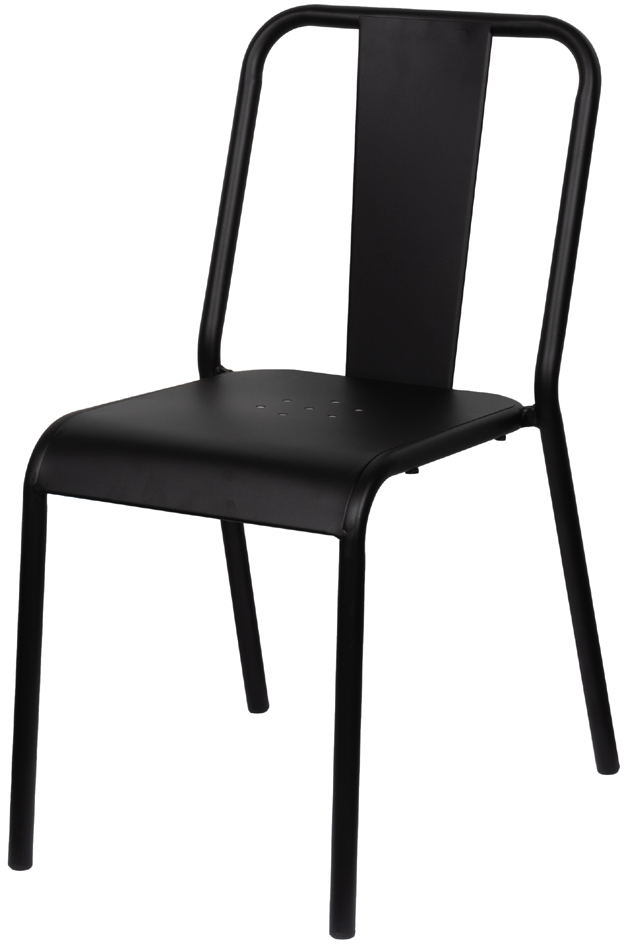 PAPERFLOW Chaise visiteur d'extérieur ARTY, set de 2, noir