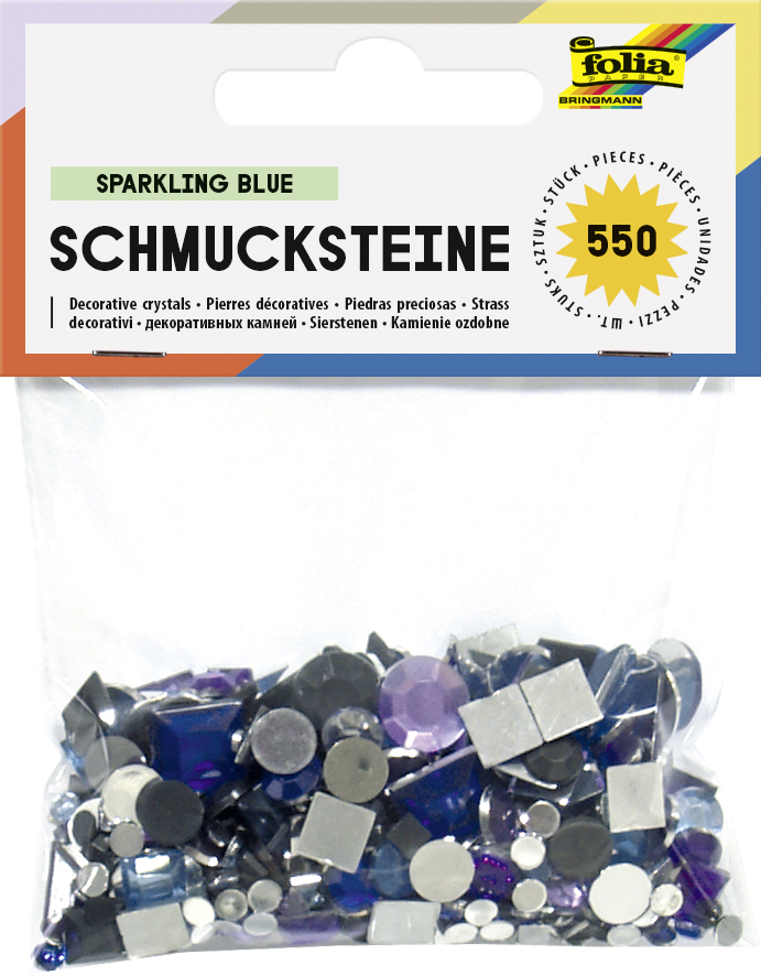 folia Pierres décoratives 'Sparkling Blue', acrylique