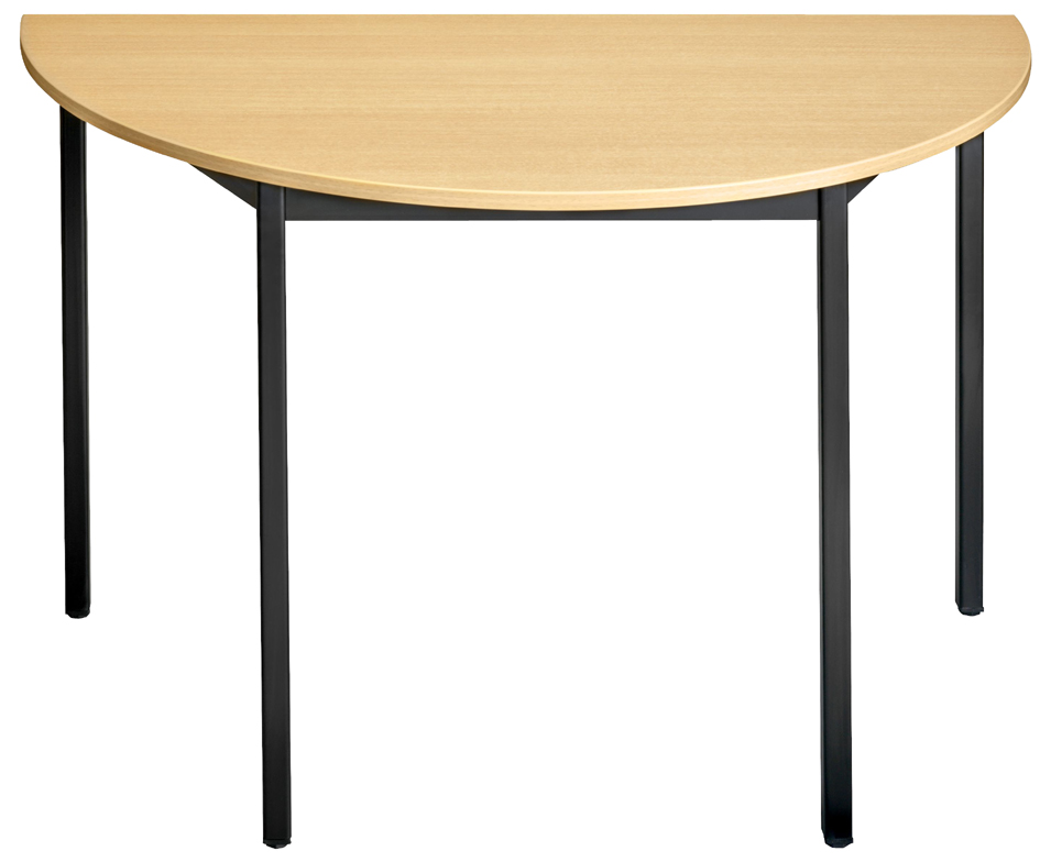Visuel de référence: table de réunion modulaire, demi-rond, hêtre
