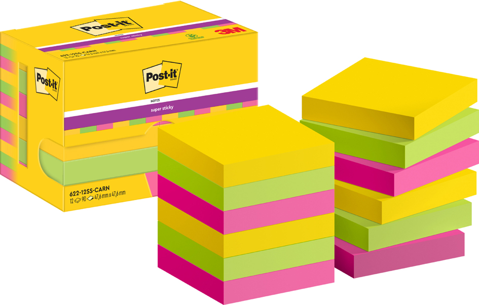 Bloc-note adhésif super sticky notes Carnival Collection