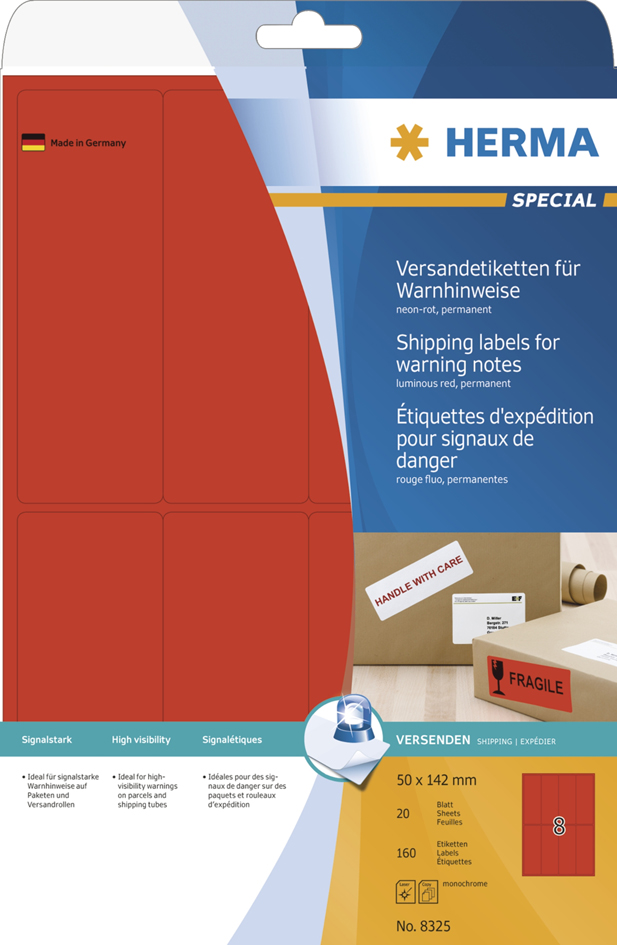 Visuel de référence: Etiquettes d'expédition pour signaux de danger SPECIAL