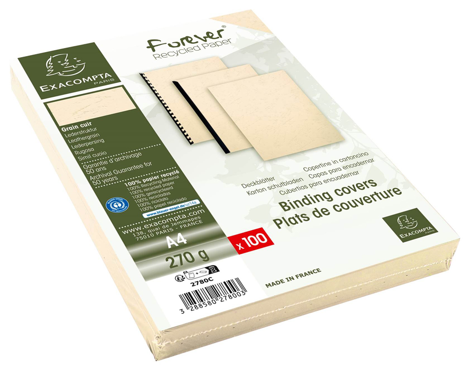 EXACOMPTA Couverture de reliure EVERCOVER, A3, ivoire