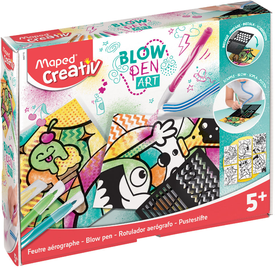 Maped Kit feutre aérographe BLOW PEN 'Pop'Art', 15 pièces