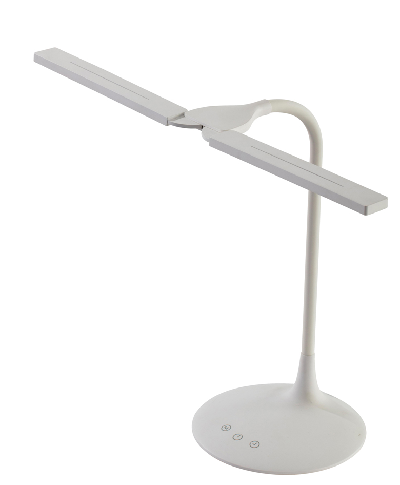 ALBA Lampe de bureau LED 'LEDTWIN', rechargeable, blanc