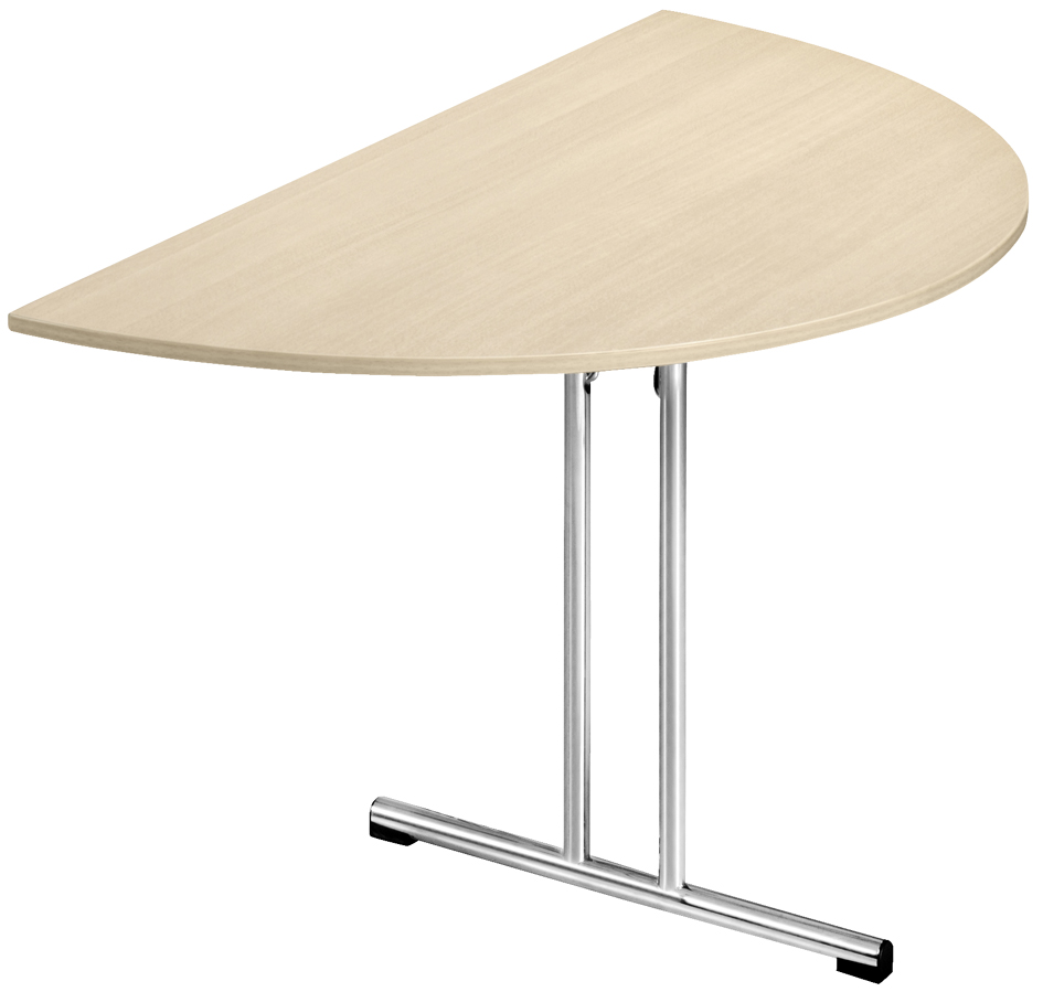 visuel de référence: table pliante Chremeline1, demi-rond, érable