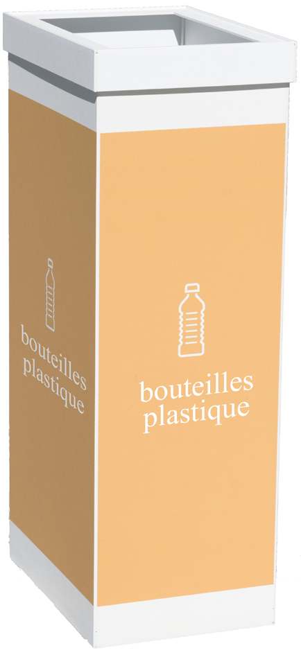 Collecteur pour tri sélectif bouteilles plastique, blanc