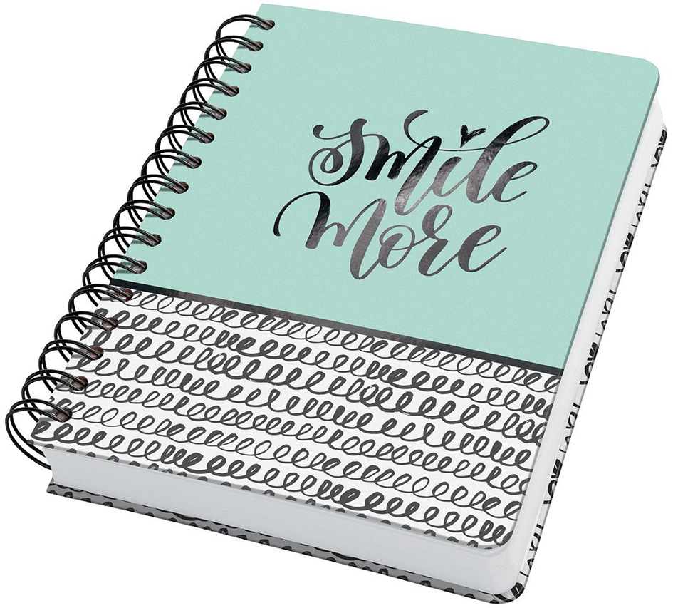 Carnet à spirale Jolie Inspire "Curly Mint", avec texte