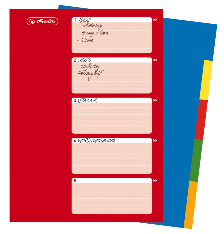 Intercalaires plastique, uni