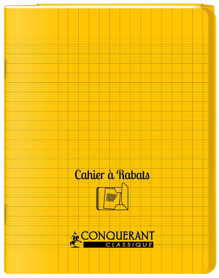 Cahier à rabat, couverture Polypro, jaune