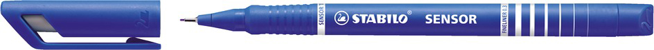 STABILO Feutre à pointe fine sensor F, tracé: 0,3 mm, bleu