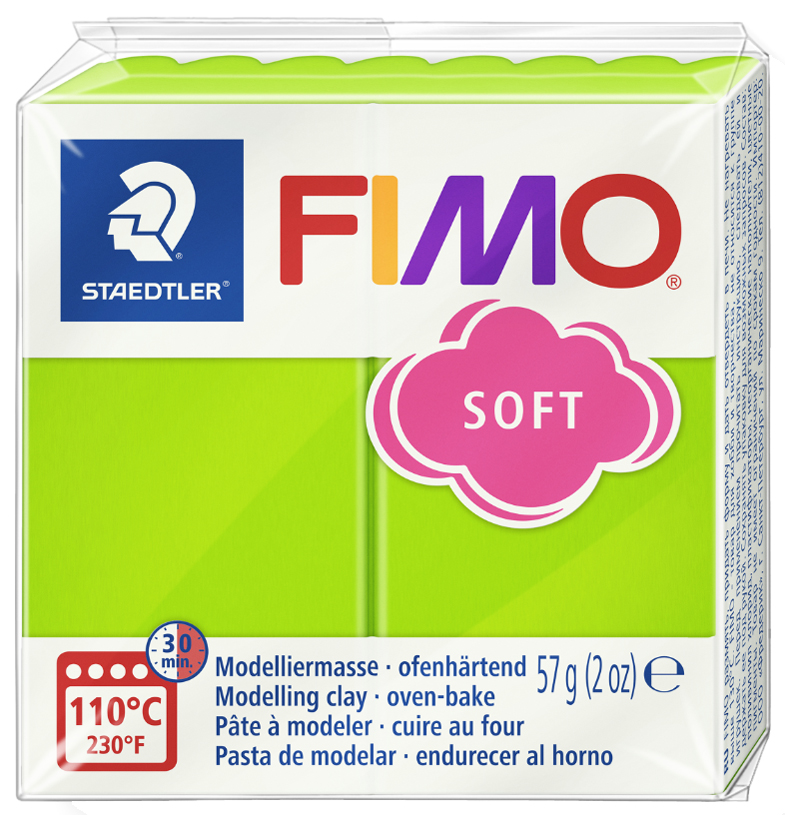 FIMO Pâte à modeler SOFT, à cuire, 57 g, vert pomme