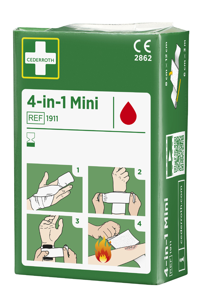 CEDERROTH Bandage hémostatique 4-en-1, mini