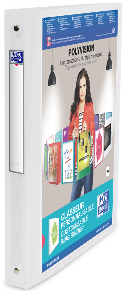 Oxford Classeur personnalisable POLYVISION, 30 mm, incolore