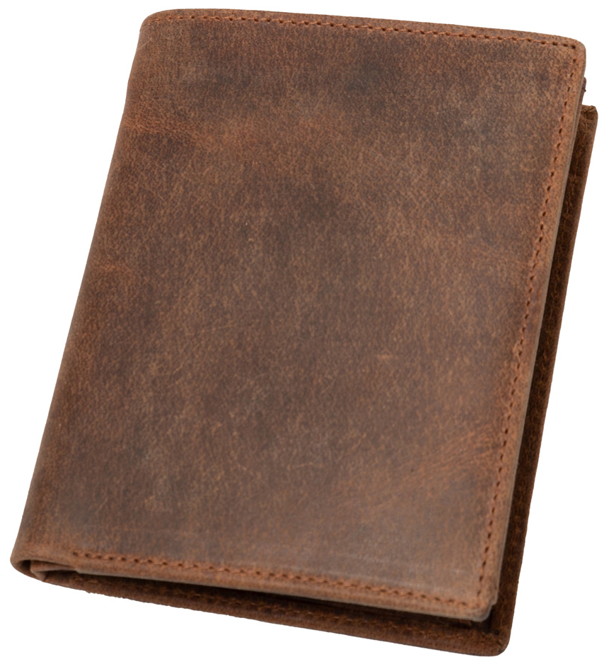 Alassio Portefeuille, format portrait, en cuir, marron