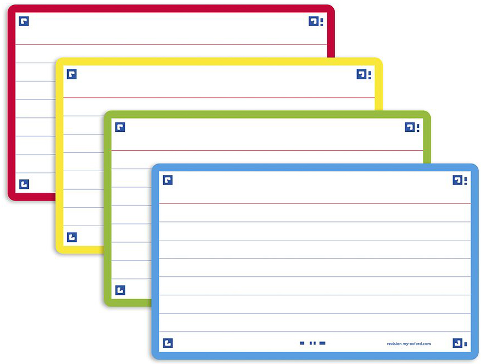 Oxford Fiches bristol FLASH 2.0, A7, bord de couleur