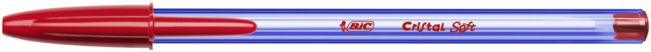 BIC Stylo à bille Cristal Soft, rouge