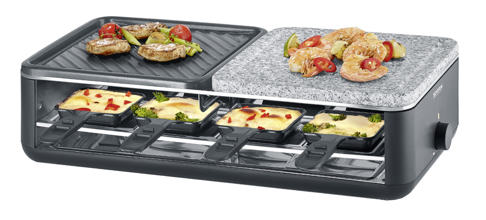 SEVERIN Raclette-gril RG 2366, pierre et plaque de cuisson