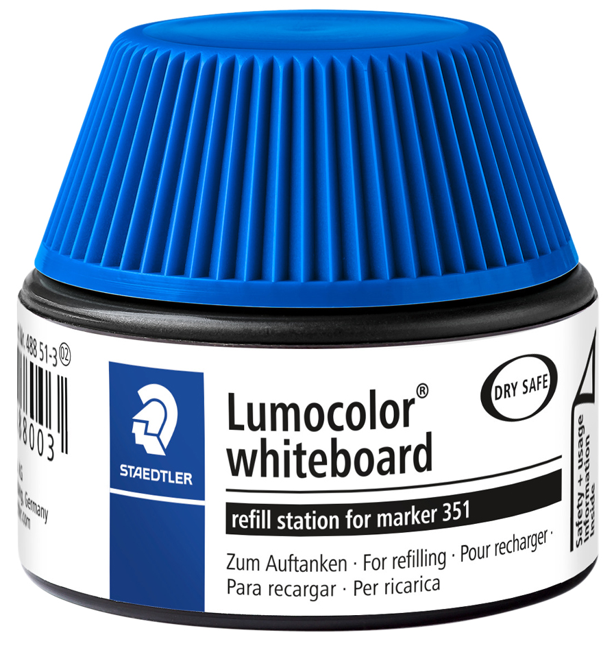 STAEDTLER Flacon de recharge Lumocolor 488 51, bleu