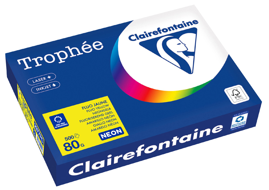 Clairefontaine Papier universel Trophée, A4, rose fluo