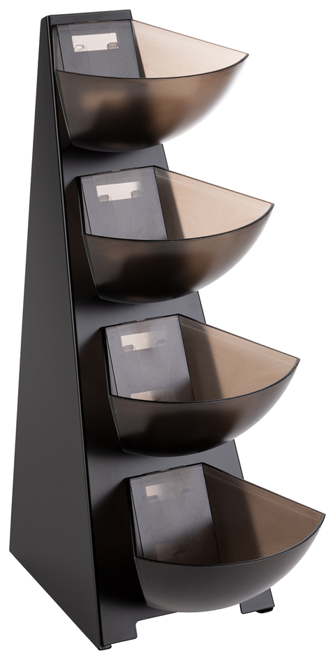 APS Distributeur portions MULTI RACK, 4 éages, inox, noir