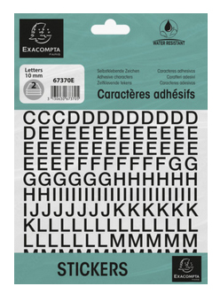 Lettres, auto-adhésif
