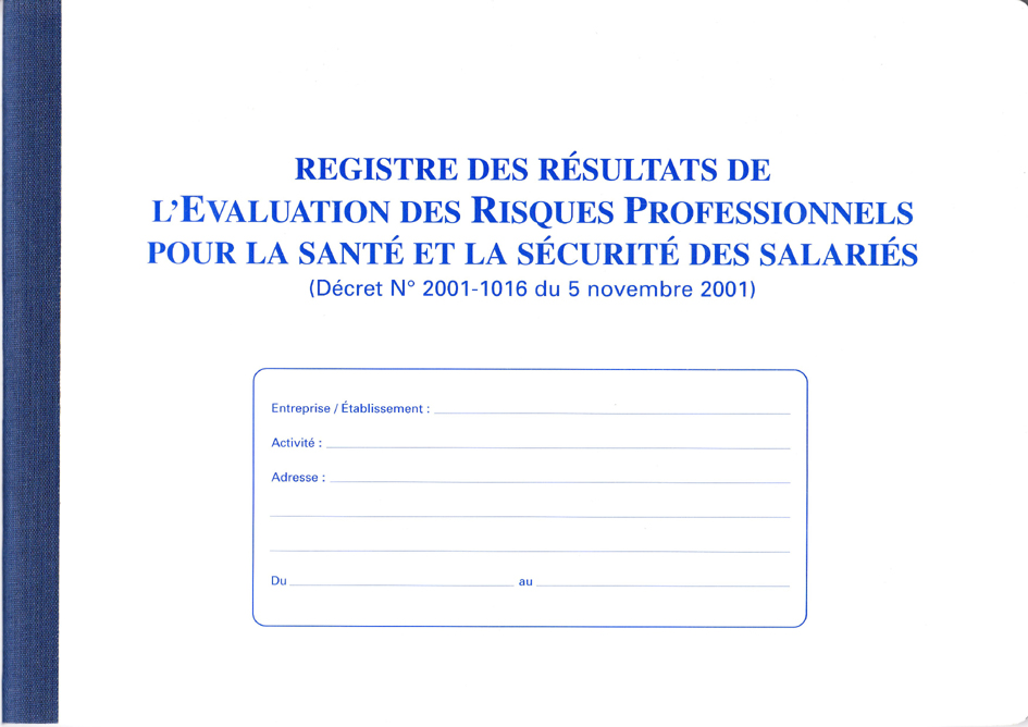 ELVE Registre 'Evaluation des risques professionnels'