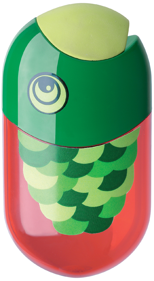 FABER-CASTELL Taille-crayon double 'poisson', rouge/vert